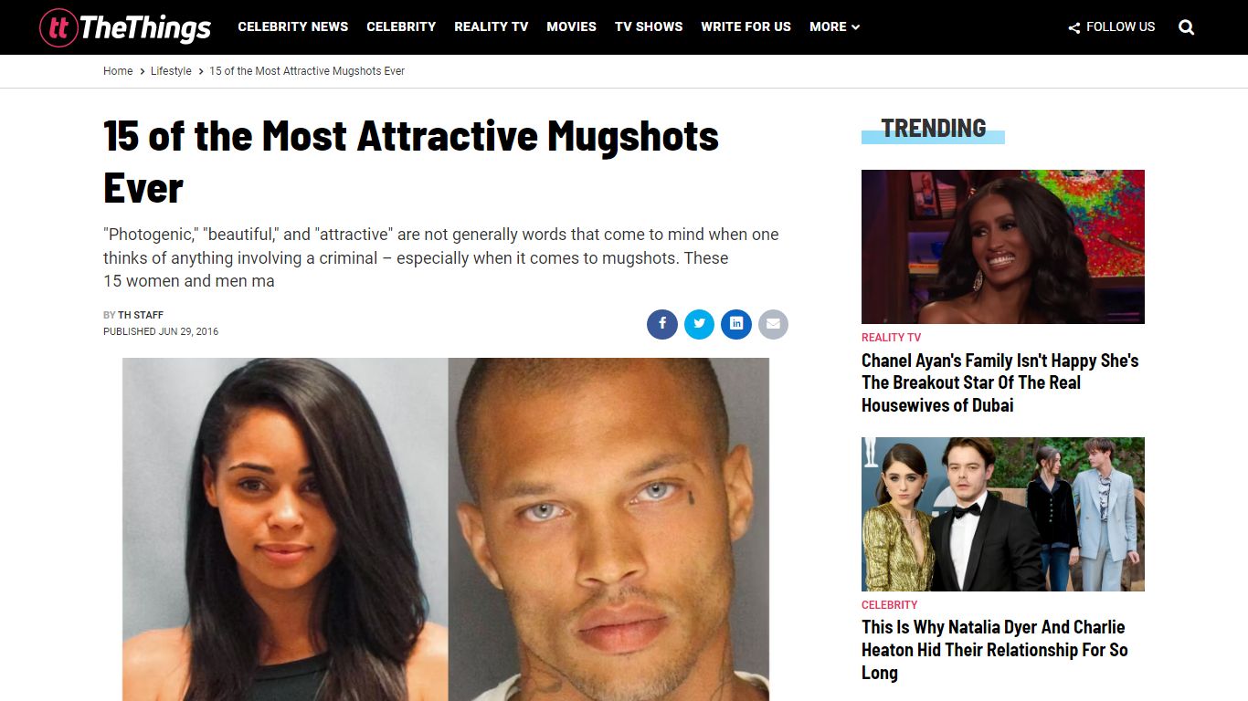 15 of the Most Attractive Mugshots Ever - TheThings